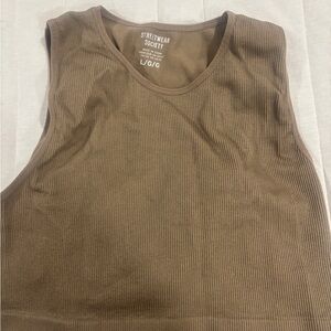 Streetwear Society Taupe Ribbed Tank Top